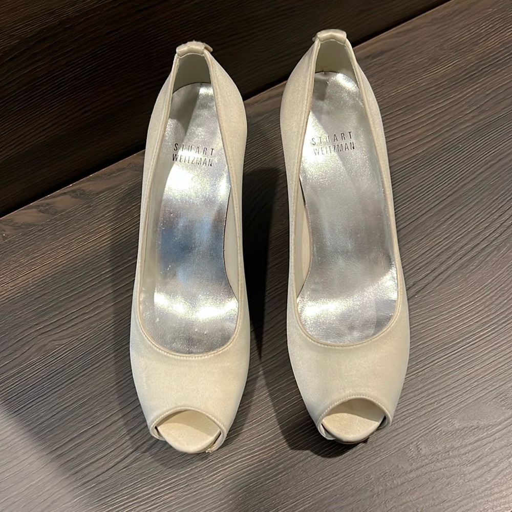 Stuart weitzman bridal shoes - cream